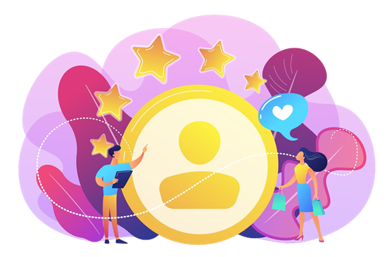 Illustration pour la satisfaction client