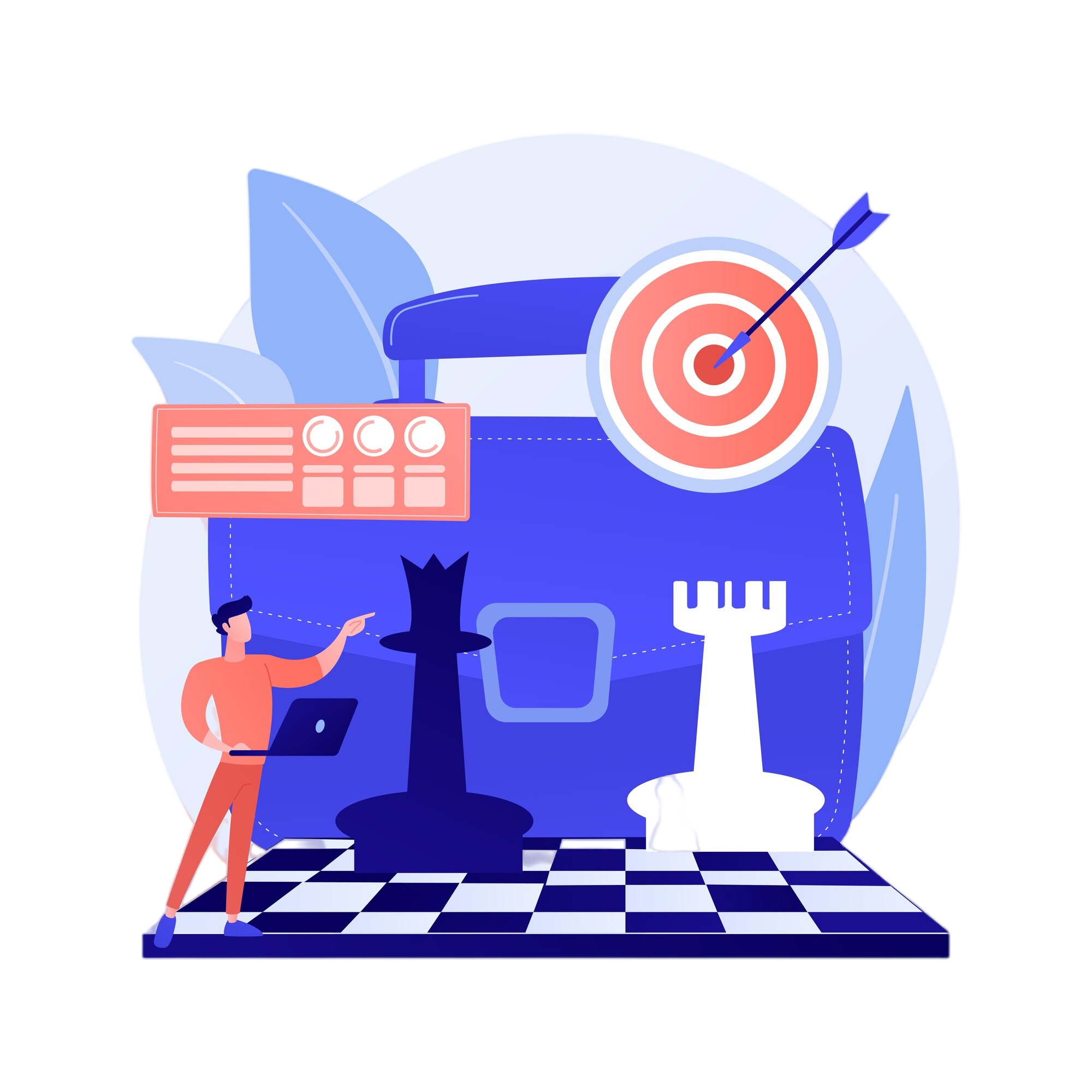 illustration représentant le réajustement de sa stratégie